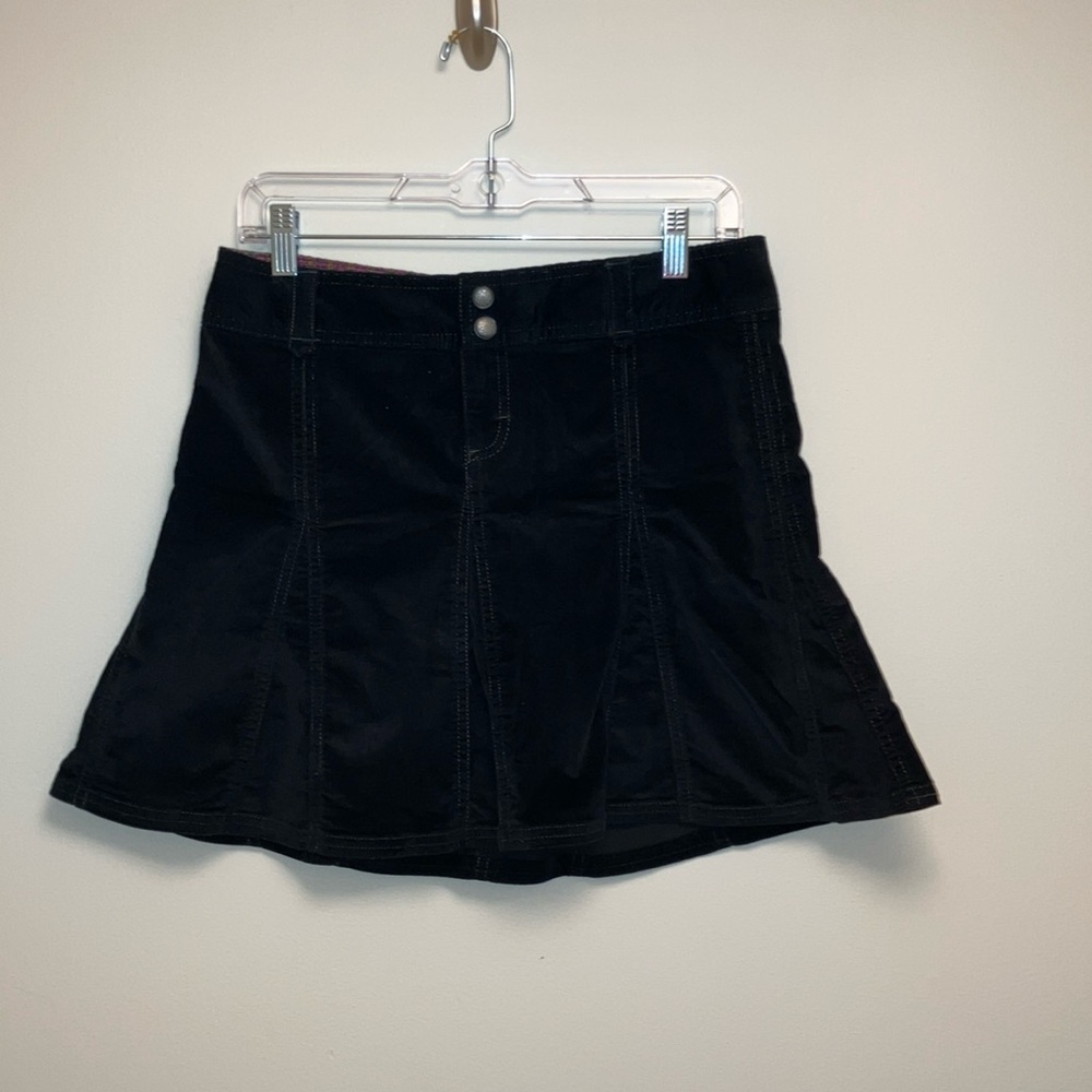 Athleta Black Corduroy Mini Skirt